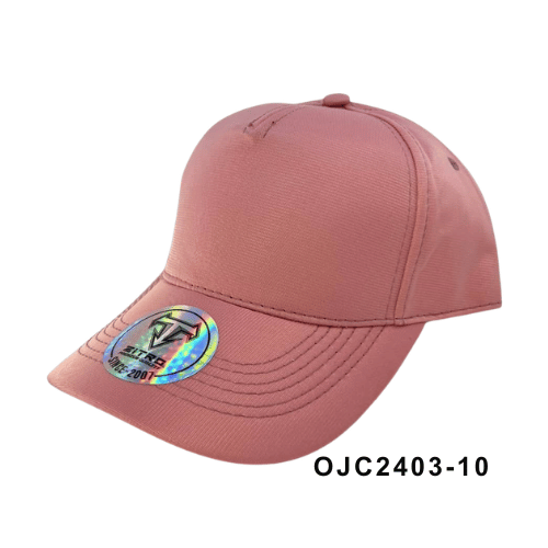 Gorra drill satinada 5 paneles Rosa Ref.OJC2403-10