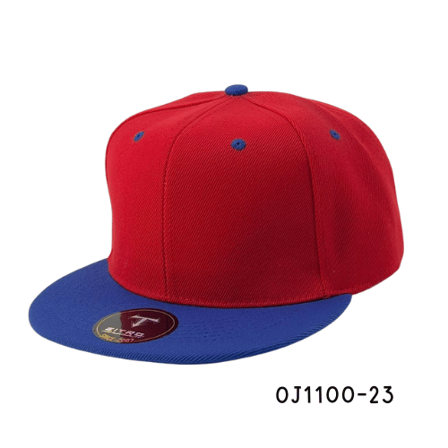 Gorra plana acrílica snapback Rojo-Azul Ref.OJ1100-23