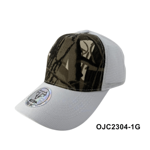 Gorra drill malla camuflada de bosque Blanco Ref.OJC2304-1G