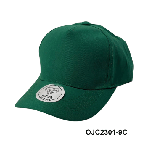 Gorra Drill en lino y algodón 5 paneles Verde 5 Ref.OJC2301-9C