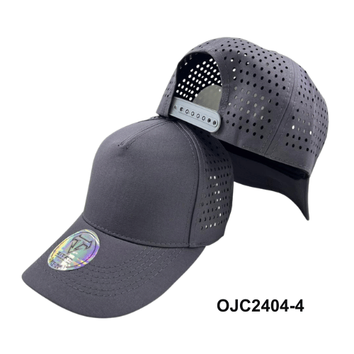 Gorra drill microperforada 5 paneles Gris 2 Ref.OJC2404-4