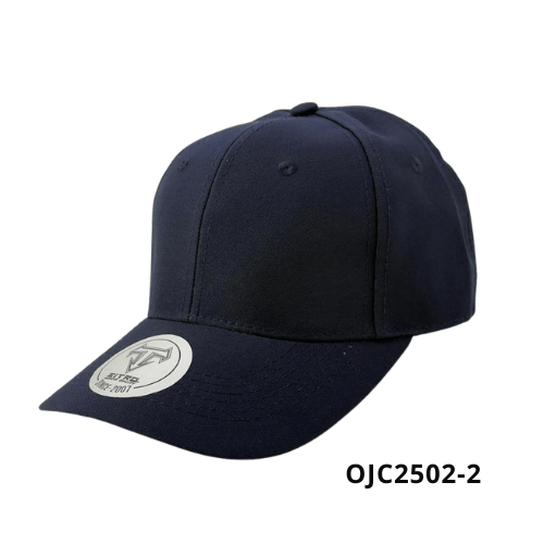 Gorra en drill lino 6 paneles broche plástico Azul Marino Ref.OJC2502-2