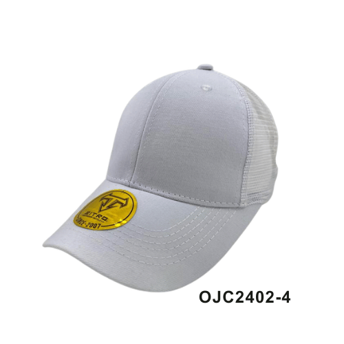 Gorra drill malla 6 paneles Blanco Ref.OJC2402-4