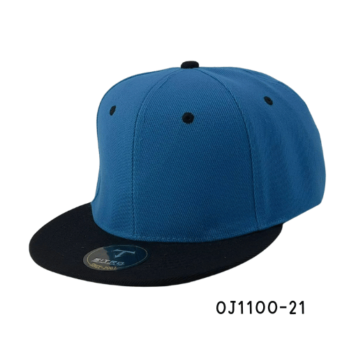 Gorra plana acrílica snapback Azul-Negro Ref.OJ1100-21