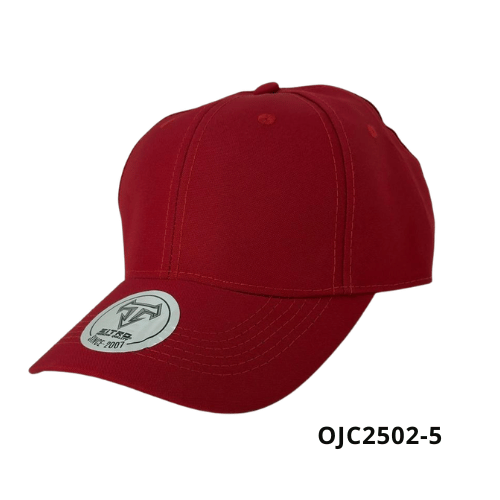 Gorra en drill lino 6 paneles broche plástico Rojo 2 Ref.OJC2502-2a