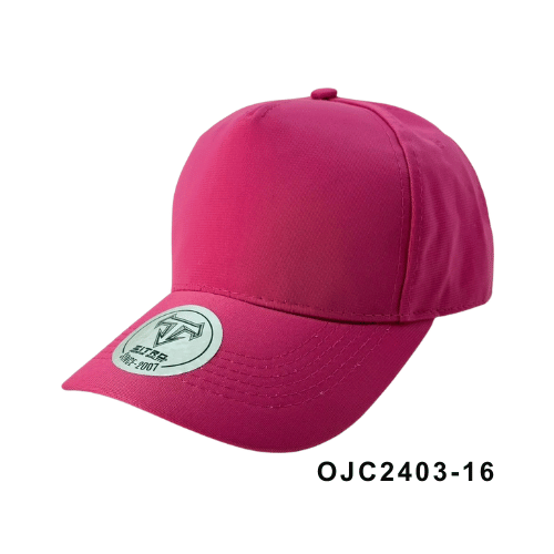Gorra drill satinada 5 paneles Fucsia Ref.OJC2403-16