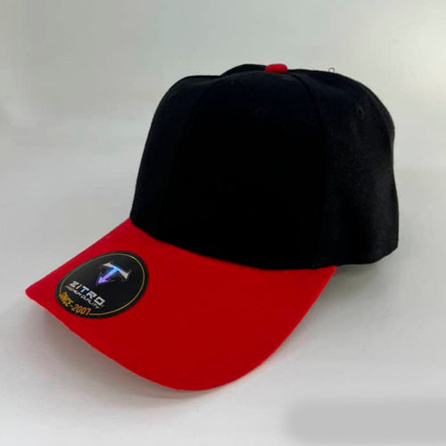 Gorra Acrílica Negro con Rojo