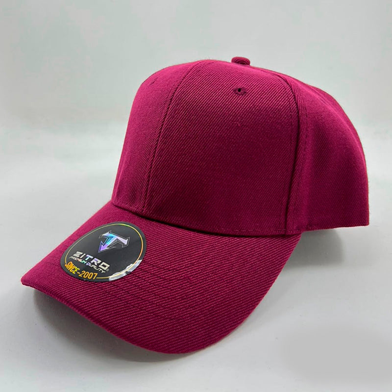 Gorra Acrílica cierre mágico y broche Vinotinto
