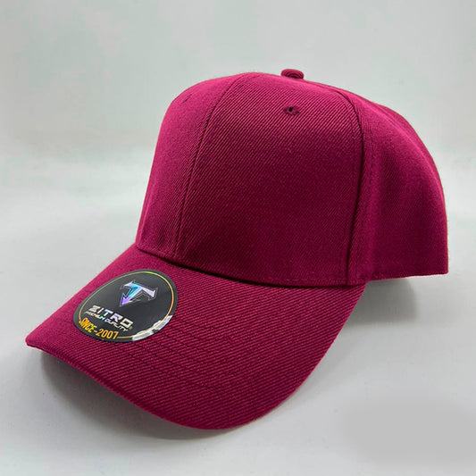 Gorra Acrílica cierre mágico y broche Vinotinto