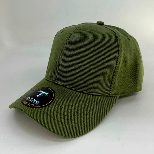 Gorra Acrílica cierre mágico y broche Verde Olivo